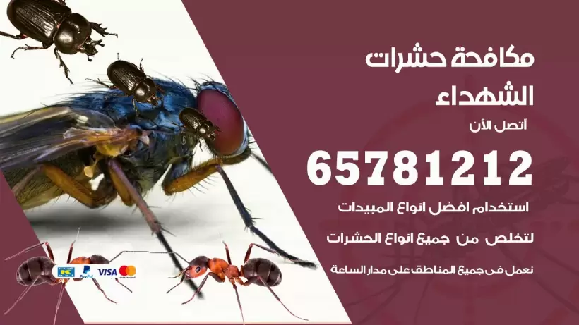 مكافحة حشرات الشهداء 50050641 مكافحة حشرات وقوارض وصراصير