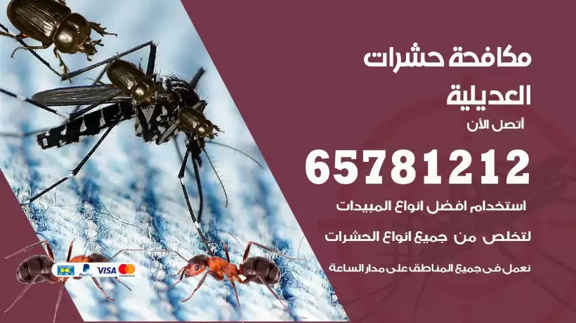 مكافحة حشرات العديلية 50050641 مكافحة حشرات وقوارض وصراصير