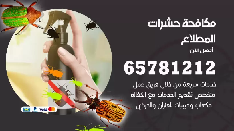مكافحة حشرات المطلاع 50050641 مكافحة حشرات وقوارض وصراصير