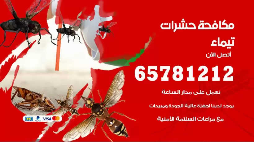 مكافحة حشرات تيماء 50050641 مكافحة حشرات وقوارض وصراصير